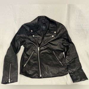 Abercrobie & Fitch Leather Biker Jacket